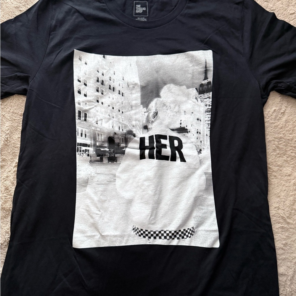 Unisex HER Graphic Tee in Black